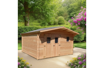 Abri Dommar, Douglas Madriers 28mm, 4.20 x 3.50, 14.80m²