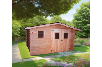 Abri Dublin, Douglas Madriers 28mm, 4.30 x 3.00m, 12.90m²