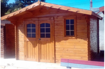 Abri Donzy, Epicéa Madriers 28mm, 3.60 x 3.60, 13.20m²
