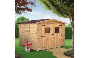 Abri Eden, Epicéa panneaux 16mm, 2.40 x 2.40m, 7.20m²