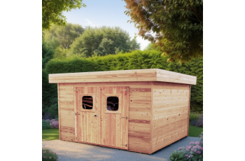 Abri Dinan, Douglas Madriers 28mm, 3.40 x 3.40m, 11.50m²