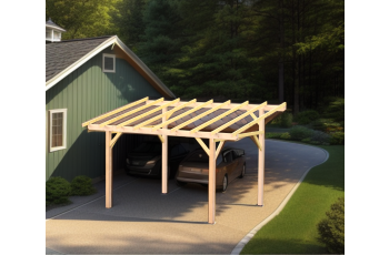 Carport Avento, Epicéa du nord section 120 x 120mm, 3.00 x 3.60m, 16.20m²