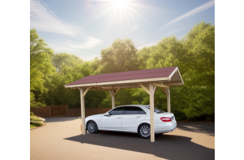 Carport Karpa, Epicéa du nord section 120 x 45mm, 3.50 x 5.00m, 17.50m²