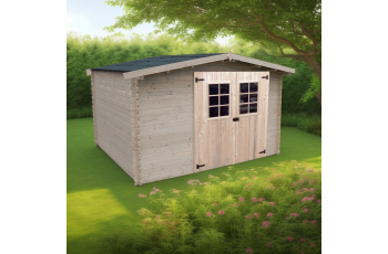 Abri Vaduz, Epicéa madriers 28 mm, 3.40 x 3.04m, 10.34 m²