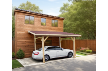 Carport Avento, Epicéa du nord section 120 x 120mm, 3.00 x 3.60m, 16.20m²