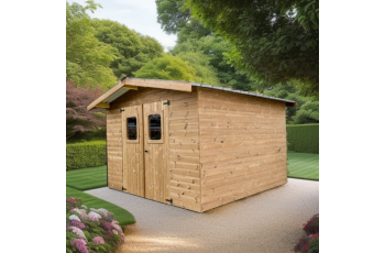 Abri Thiers, THT Madriers 19mm, 3.40 x 3.50m, 12m²