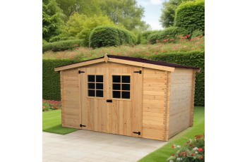 Abri Alpina,  Epicéa Madriers 20mm, 3.10 x 3.05m, 9.50m²