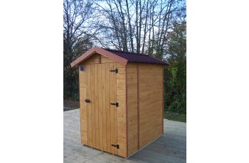 Abri Eden WC, Epicéa en panneaux 16 mm, 1.40 x 1.90m, 2.60m²